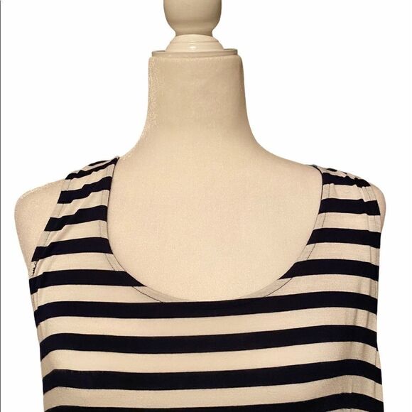 DKNY Sleeveless Stripe Shirt Size Large - Picture 5 of 11